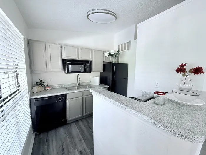 A2 one-bedroom apartment kitchen