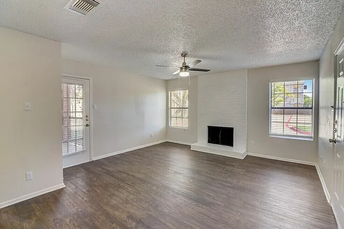 B1 living room viewed toward the kitchen