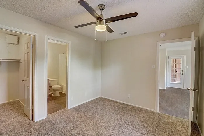 B1 primary bedroom viewed toward the doorway