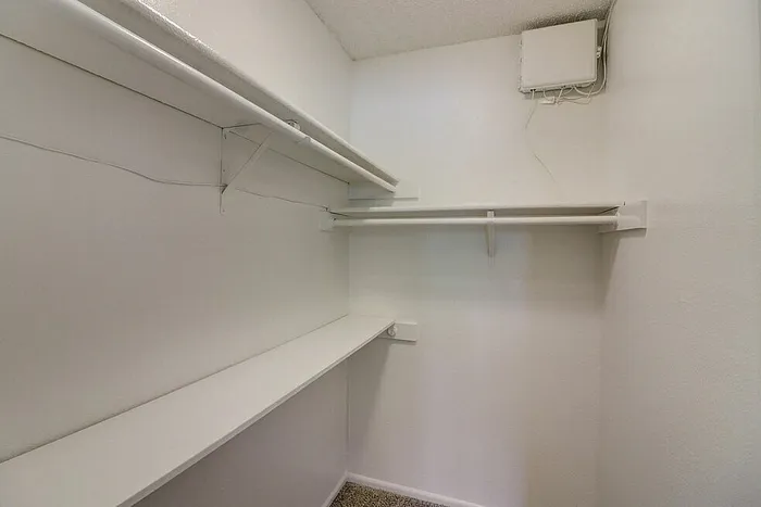 Closet inside the B1 primary bedroom