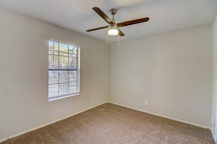 B1 primary bedroom interior viewed from the corner