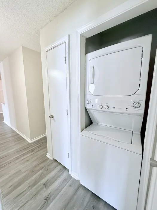 Washer and dryer inside the C1 apartment