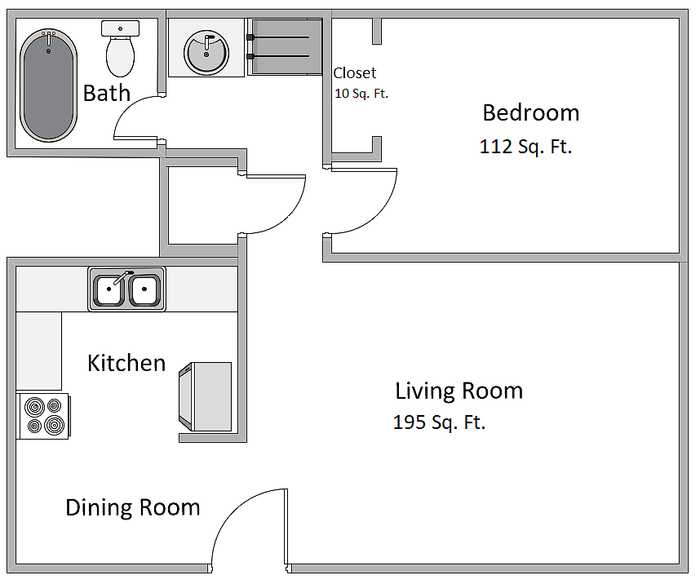 1BR1BA - The Charley - 2505