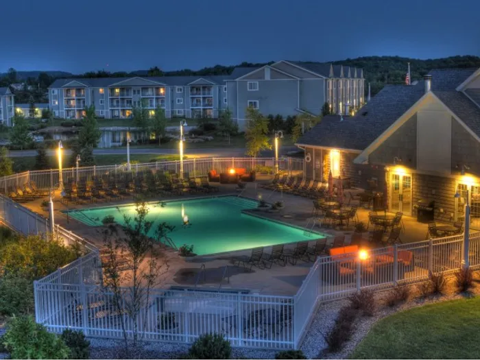 Evening view of the pool