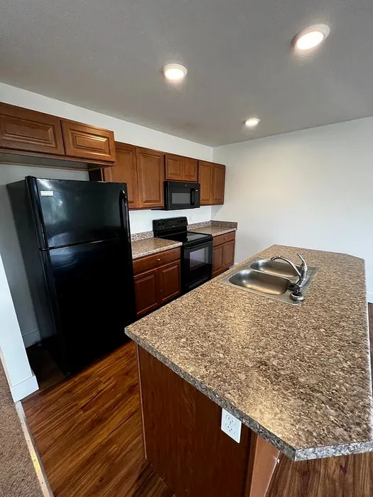 Kitchen with island