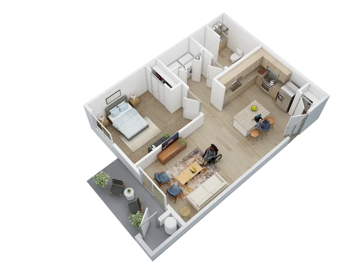 A1 Barrier Free Floor Plan