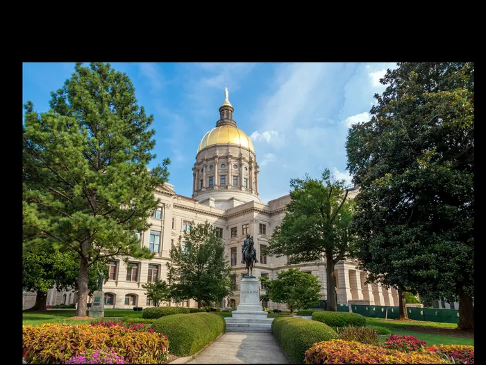 Georgia state capital. Centennial Yards Neighborhood in Downtown Atlanta