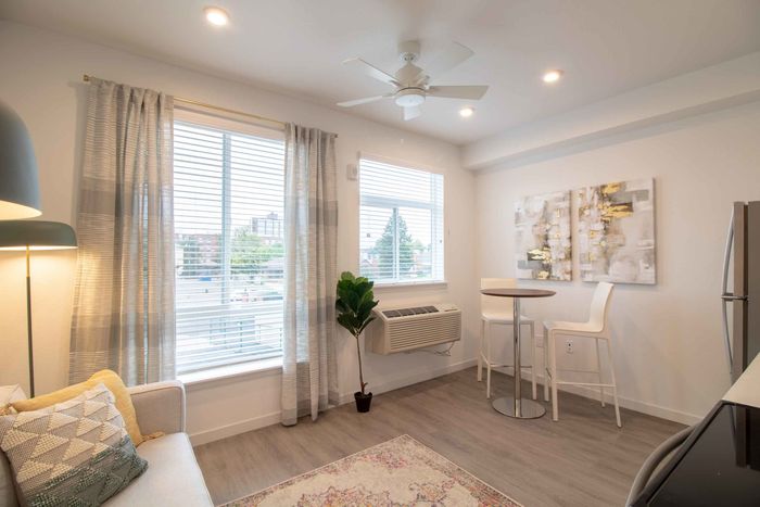 Living room within kitchen space