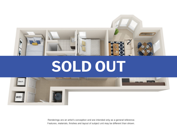 2BR/2BA - A Bay