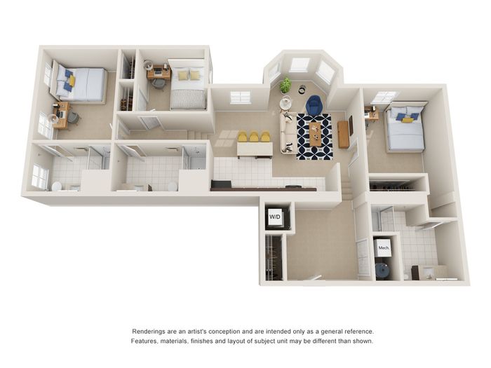 3BR/3BA - A Bay