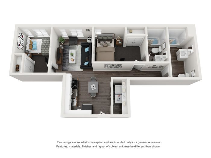 The Union - Two-Bedroom Floor Plan