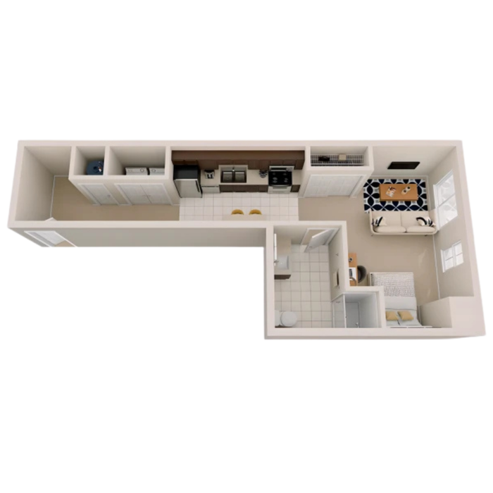 Paloma University City - One-Bedroom Floorplan