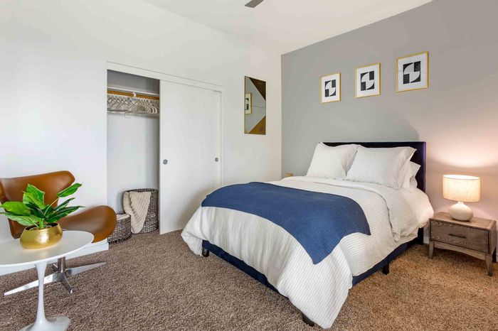 model unit bedroom with furniture west 6th tempe