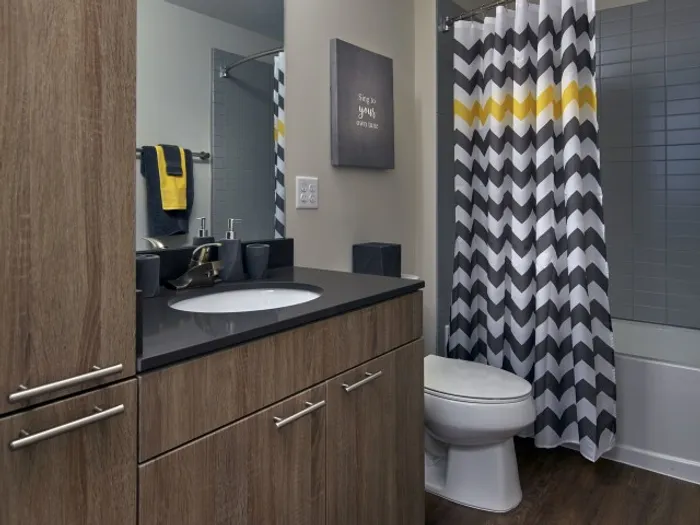 modeful unit bathroom with sink and toilet six11 ann arbor