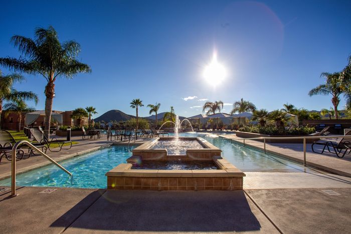 star pass apartments in tucson arizona pool area with fountain