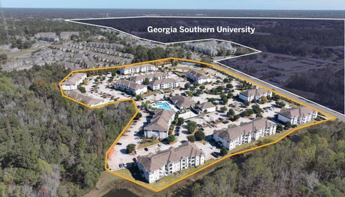 the hudson statesboro student housing aerial view close to georgia southern university