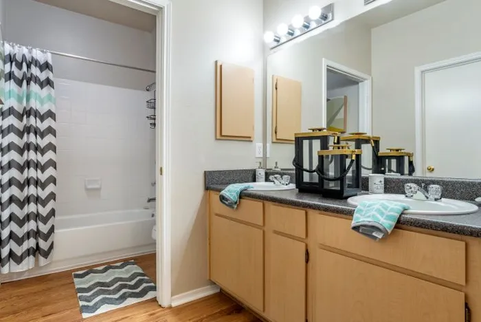 bathroom in student apartment