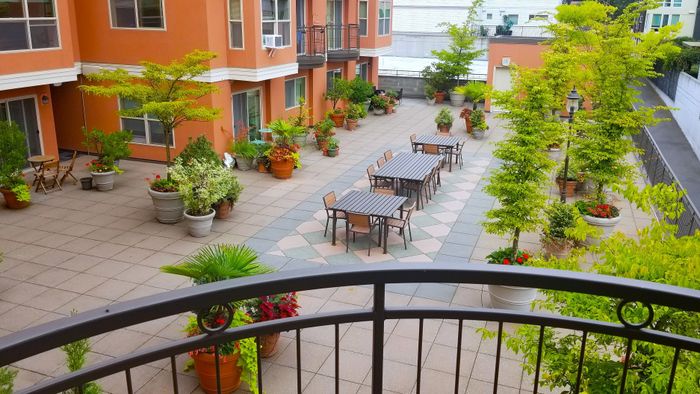 Balcony View of Courtyard