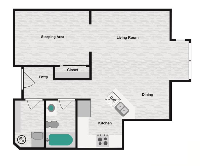 0x1B Floor Plan