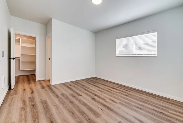 3x2 Bedroom & Walk-In Closet at The Preserve on Goodpasture in Eugene, Oregon