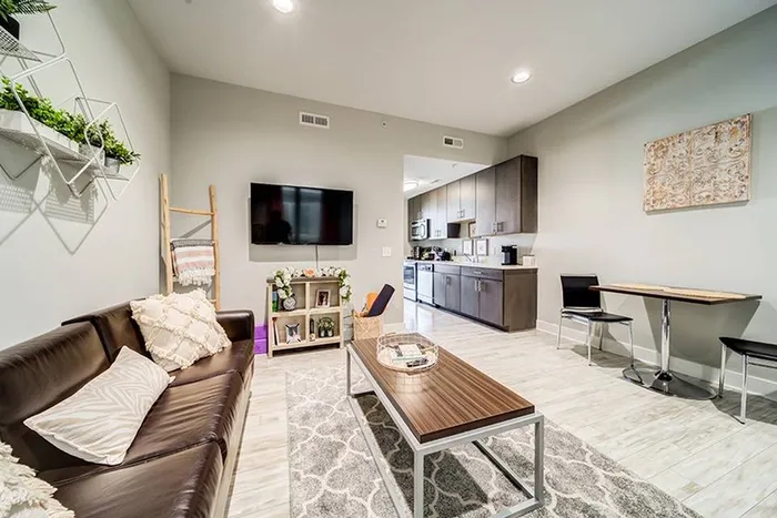 Modern and Spacious Living Room at Live on Hillsborough in Raleigh, North Carolina