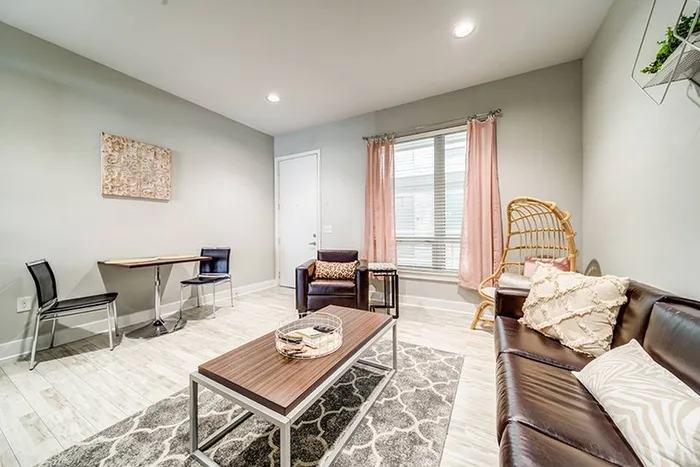 Modern and Spacious Living Room at Live on Hillsborough in Raleigh, North Carolina