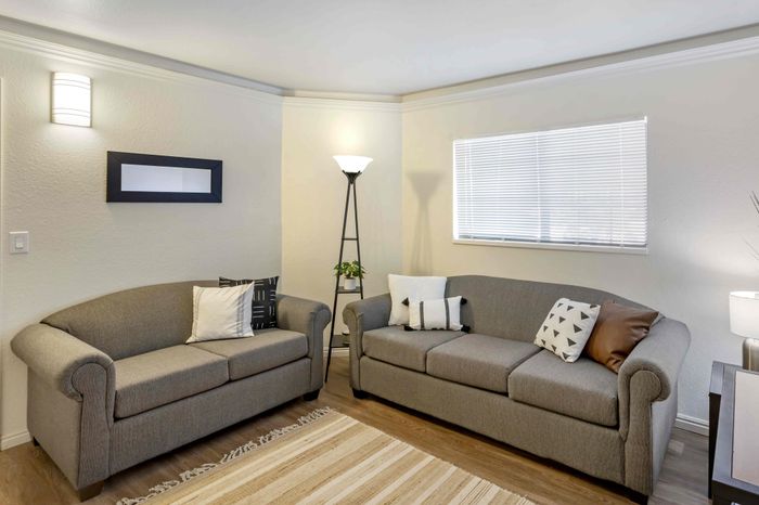 Living room  at The Branbury student apartments in Provo, Utah