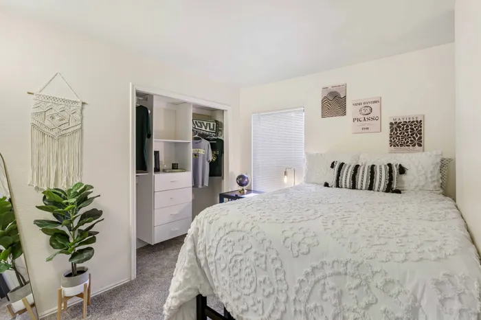 Bedroom at The Branbury student apartments in Provo, Utah