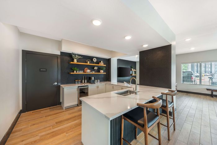 Community kitchen at The View at Cedar Park
