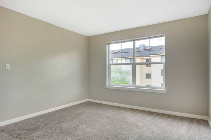 Bedroom in two bedroom apartment at Terrace View in Seattle, Washington.