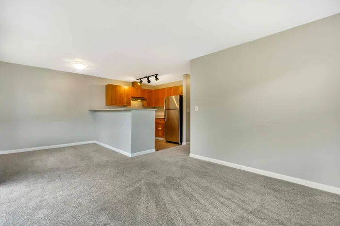 Kitchen in two bedroom apartment at Terrace View in Seattle, Washington.