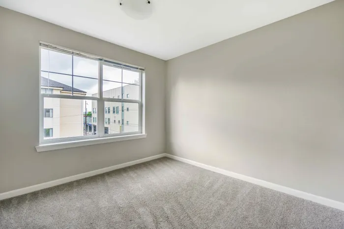 Bedroom in two bedroom apartment at Terrace View in Seattle, Washington.