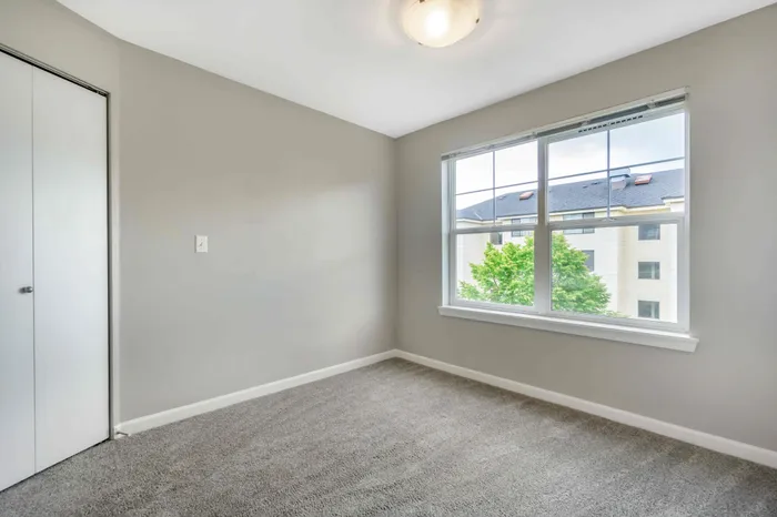 Bedroom in two bedroom apartment at Terrace View in Seattle, Washington.