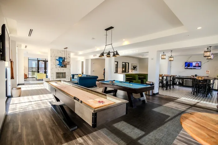 Fun game lounge area at 303 Flats in Knoxville, Tennessee