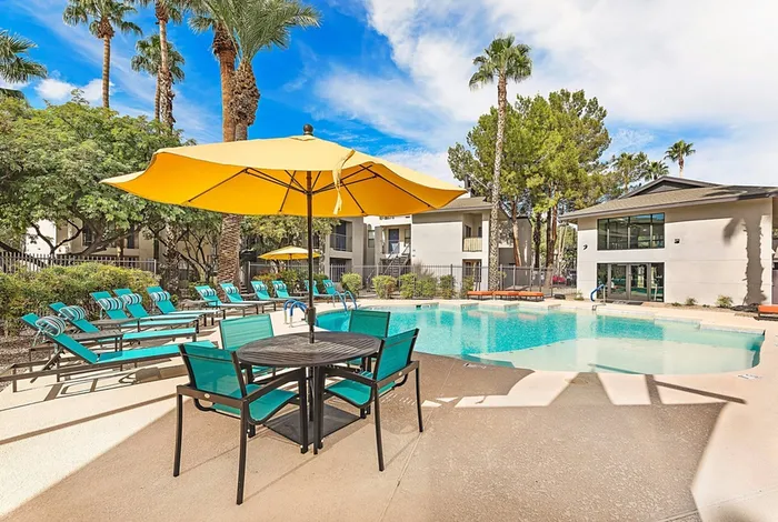 Resort Style Pool with Loungers at 225 North in Tucson, Arizona