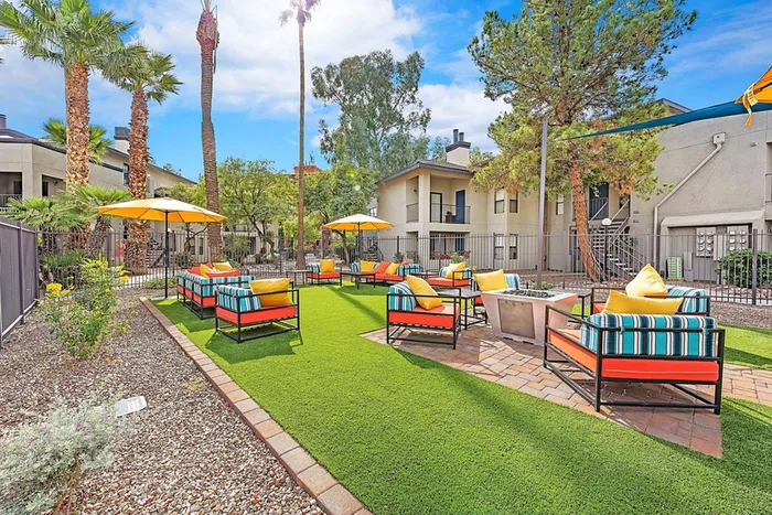 Outdoor Lounge Seating Area at 225 North in Tucson, Arizona
