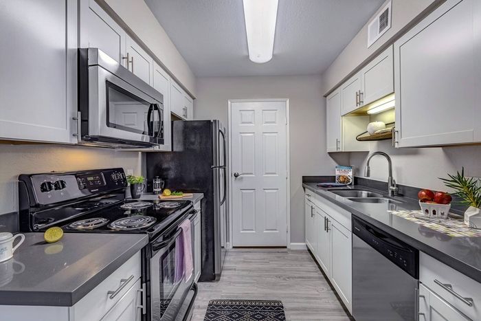 Newly Renovated Kitchen with new kitchen appliances at 225 North in Tucson, Arizona