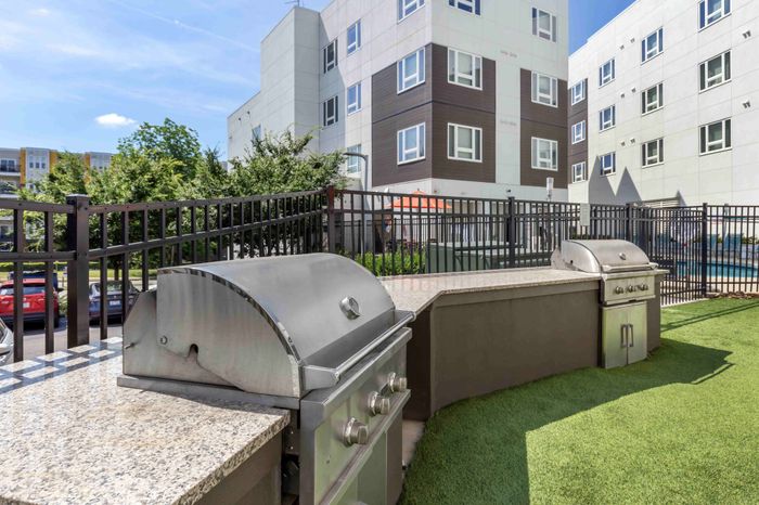 BBQ grills at Live on Hillsborough in Raleigh, North Carolina