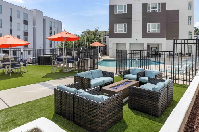 Fire pit at Live on Hillsborough in Raleigh, North Carolina