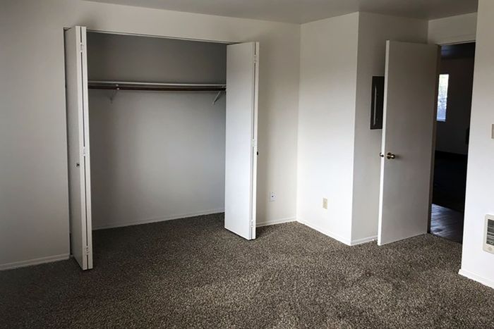 Spacious Closets in apartments at Clark Terrace, Pullman, WA.