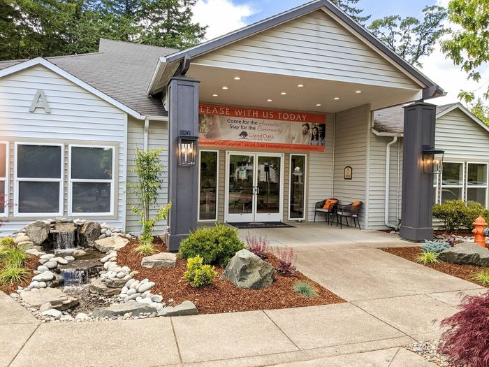 Leasing Center at Grand Oaks apartment community in Corvallis, Oregon.