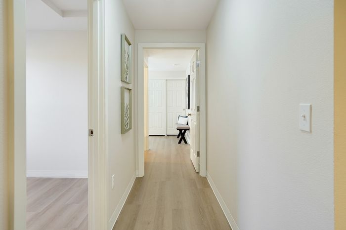 Hallway at Grand Oaks apartment community in Corvallis, Oregon.