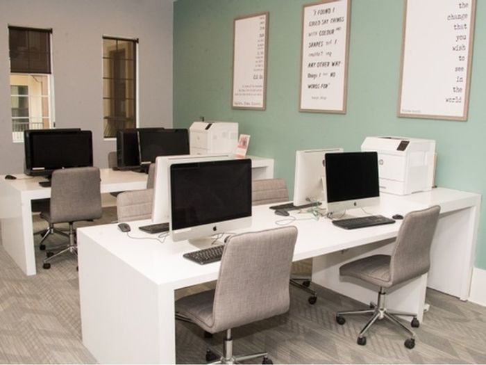 Computer center with Apple and PC products at Highlander at North Campus in Riverside, California