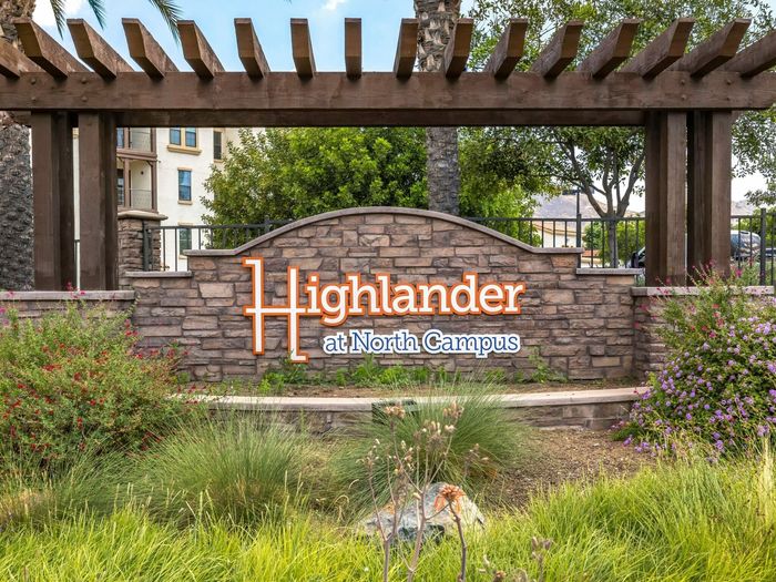 Highlander Welcome Sign at North Campus in Riverside, California