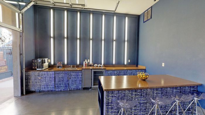 Modern Clubhouse Kitchen at North Campus in Riverside, California