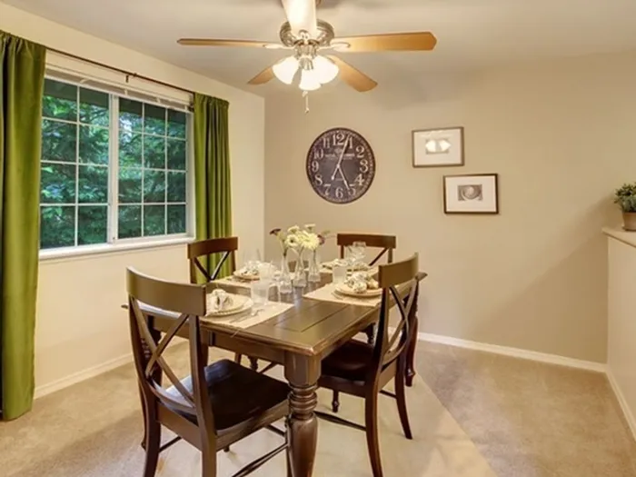 Spacious dining room in apartment at Greystone Meadows in Federal Way WA