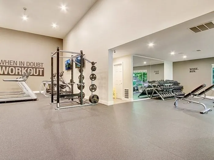 Fully equipped fitness center with cardio machines at Greystone Meadows in Federal Way WA