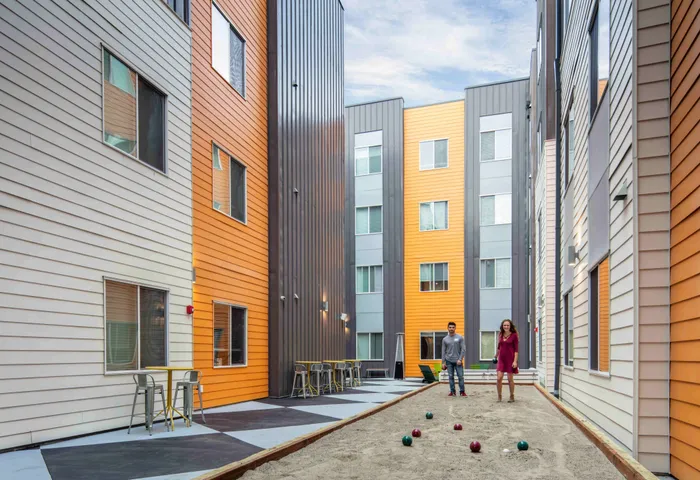 Exterior Courtyard at Republic on Main in Moscow, Idaho