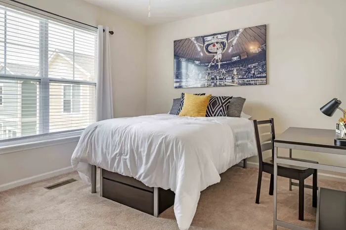 Spacious Bedroom at The Cottages on Lindberg in West Lafayette, Indiana