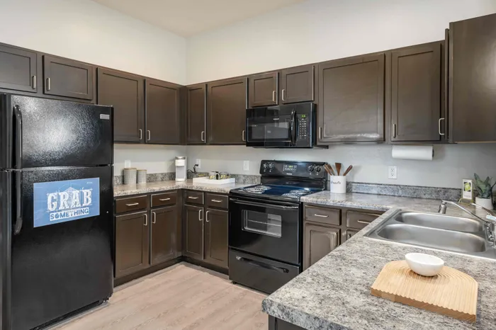 Spacious Kitchen at The Cottages on Lindberg in West Lafayette, Indiana